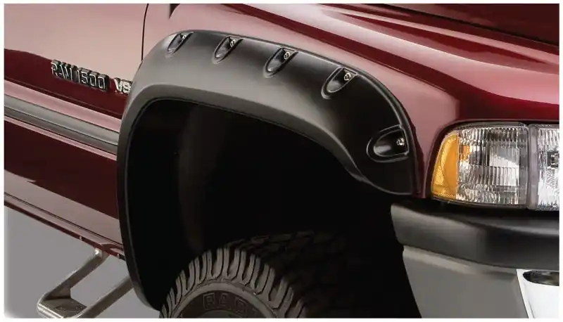 Bushwacker 02-08 Dodge Ram 1500 Fleetside Pocket Style Flares 4pc 75.9/76.3/97.9in Bed - Black No Minimum Order