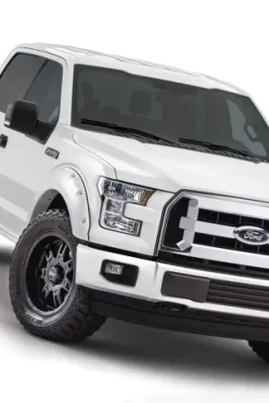 Hot Deal Bushwacker 16-17 Ford F-150 Styleside Pocket Style Flares 4pc 78.9/67.1/97.6in Bed - Oxford White