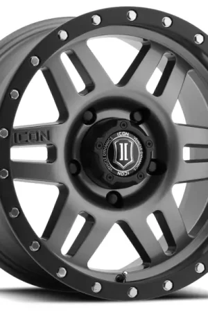 Markdown ICON Six Speed 17x8.5 5x5 -6mm Offset 4.5in BS 94mm Bore Gun Metal Wheel