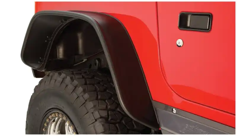 Direct From Factory Bushwacker 97-06 Jeep TJ Flat Style Flares 2pc - Black