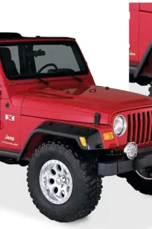 Bushwacker 97-06 Jeep TJ Max Pocket Style Flares 4pc - Black Buy Online