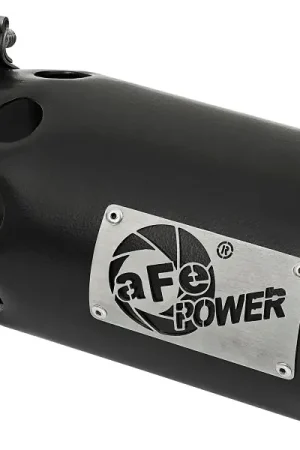 aFe Rebel XD Series Universal Exhaust Tip 4 IN Inlet x 5 IN Outlet x 10 IN L- Black Right Side Exit Today Only