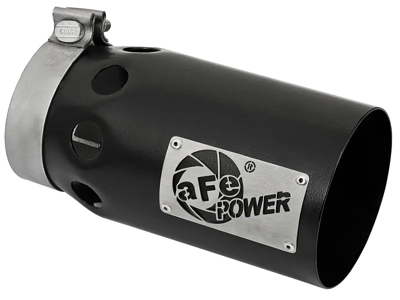 aFe Rebel XD Series Universal Exhaust Tip 4 IN Inlet x 5 IN Outlet x 10 IN L- Black Right Side Exit Today Only