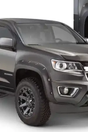 Genuine Bushwacker 15-18 Chevy ado Fleetside Pocket Style Flares 4pc 74.0in Bed - Black