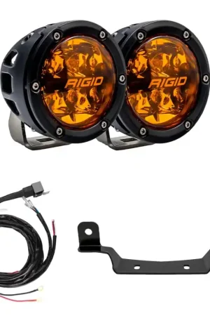 Same Day Shipping Rigid Industries 2017+ Polaris Pro R/Turbo R Revolve Amber PRO A-Pillar Light Kit