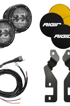 Rigid Industries 2021 Ford Bronco A-Pillar Light Mount Kit (Incl. 4In 360-Series Drive) Worldwide Shipping
