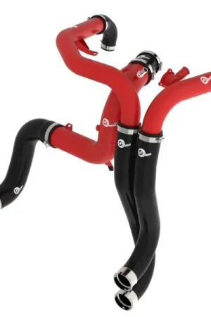 Reduced Price aFe 22-24 Ford Bronco Raptor BladeRunner Aluminum Hot and Cold Charge Pipe Kit Red