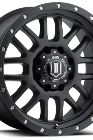 While Supplies Last ICON Alpha 20x9 8x6.5 19mm Offset 5.75in BS 125.2mm Bore Satin Black Wheel