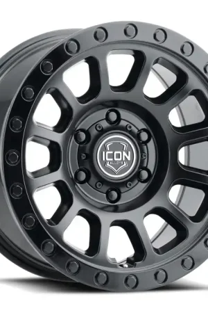 ICON Hulse 17 X 8.5 5 X 4.5 0mm Offset 4.75in BS Double Black Express Delivery