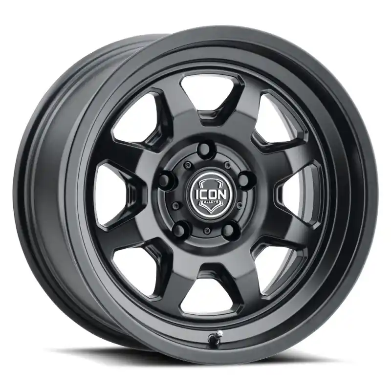 ICON Nuevo 17x8.5 / 6x5.5 / 25mm Offset / 5.75in BS - Satin Black Wheel Buy Today
