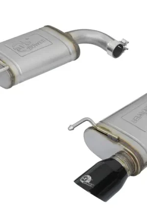 Final Sale aFe MACHForce XP 2.5in 409 Stainless Axle Back Exhaust w/ Black Tips 15-17 Ford Mustang I4-2.3L (t)