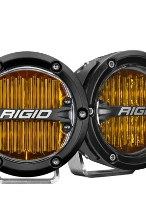 Top Pick Rigid Industries 360-Series 4in LED SAE J583 Fog Light - Selective Yellow (Pair)