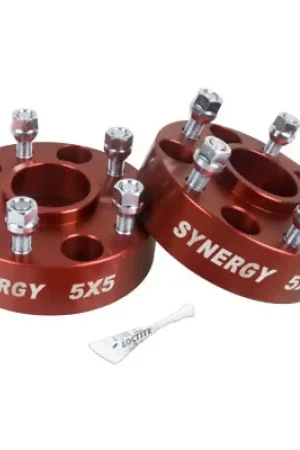 Exclusive Synergy Jeep Hub Centric Wheel Spacers 5x5-1.75in Width 1/2-20 UNF Stud Size