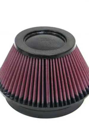 K&N Universal Round Tapered Carbon Fiber Air Filter 6in Flg ID Centered/7.5in B OD/4.5in T OD/4in H Brand New