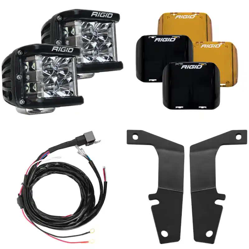 Rigid Industries 10-20 Toyota 4Runner A-Pillar Light Kit w/D-SS Flood Free Returns