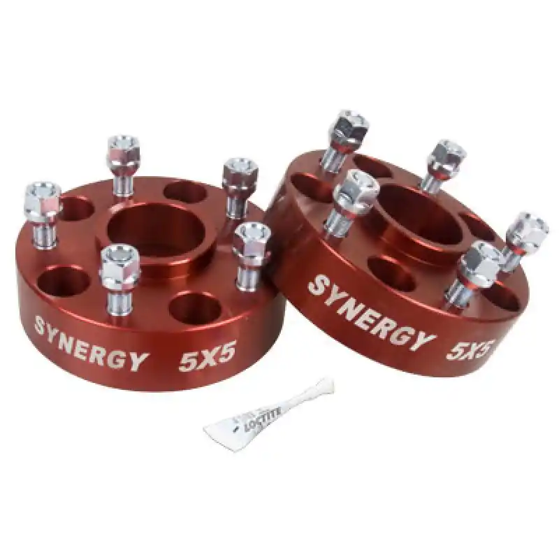 Shop Now Synergy Jeep Hub Centric Wheel Spacers 5x5-1.50in Width 1/2-20 UNF Stud Size