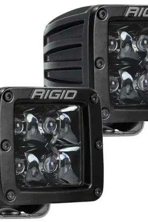 Fresh Stock Rigid Industries D-Series Midnight Edition - Spot - Set of 2