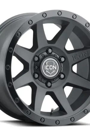 ICON Rebound 17x8.5 6x5.5 25mm Offset 5.75in BS 95.1mm Bore Double Black Wheel No Minimum Order
