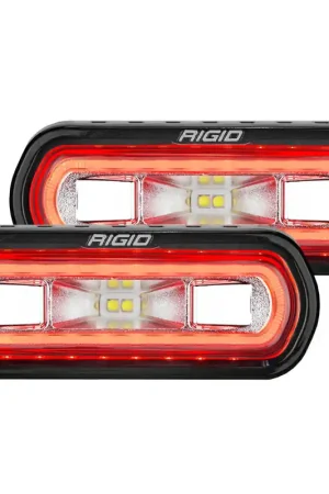 Limited Time Rigid Industries SR-L Series Surface Mount LED Spreader Pair w/ Red Halo - Universal