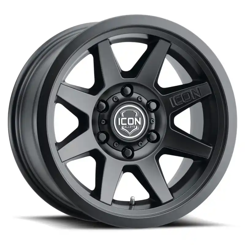 ICON Rebound 17x8.5 6x5.5 0mm Offset 4.75in BS 106.1mm Bore Satin Black Wheel Editor’s Pick