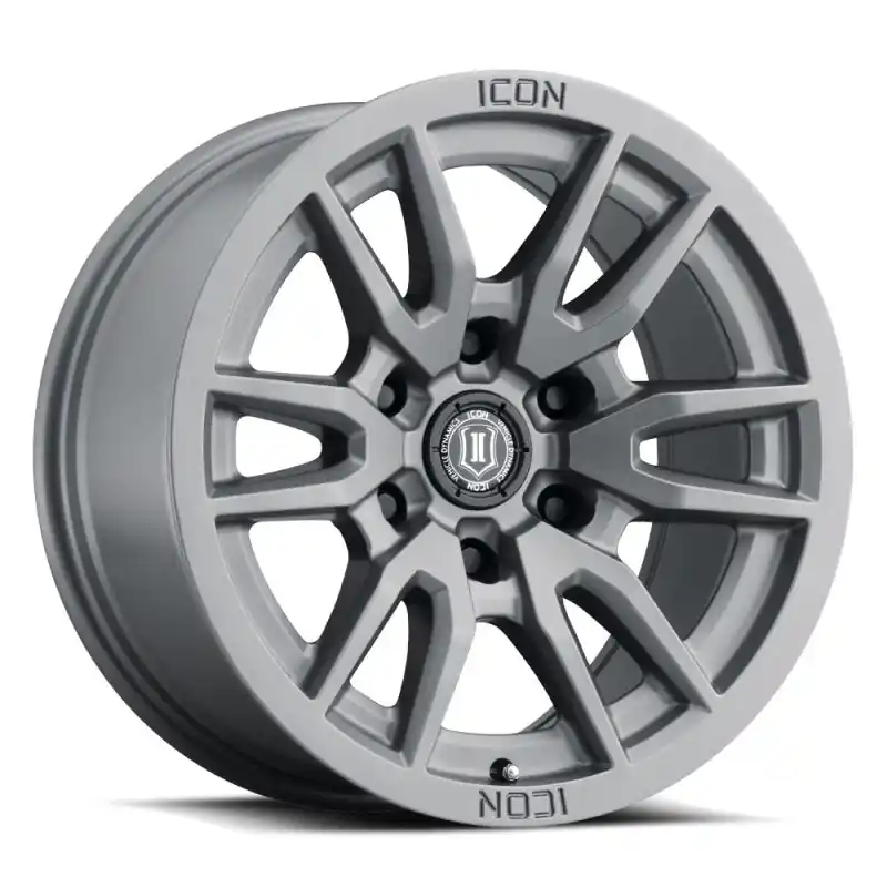 Place Order ICON Vector 6 17x8.5 6x5.5 0mm Offset 4.75in BS 106.1mm Bore Titanium Wheel