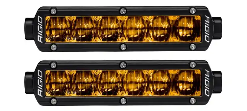 Rigid Industries 6in SR-Series Pro Dot / SAE Fog Lights (Pair) - Selective Yellow Brand New