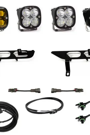 Baja Designs 2021+ Ford F150 Fog Pocket Kit SAE Amber Squadron Sport DC with Upfitter Reduced Price