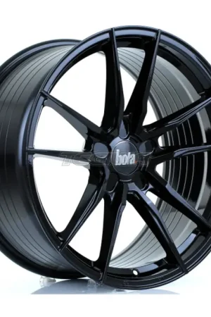 BOLA FLD Alloy Wheel 19x9.5 5x114 ET25 To 45 72.6mm CB Gloss Black Handmade