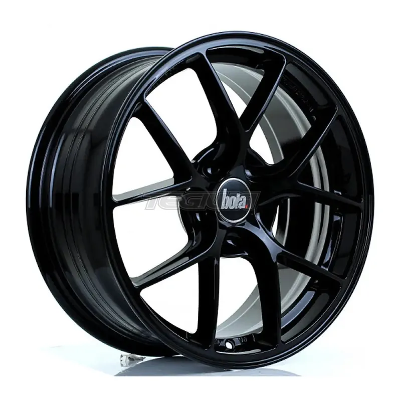 BOLA FLE Alloy Wheel 17x7.5 5x105 ET40 To 45 72.6mm CB Gloss Black High Quality