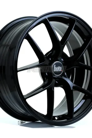 BOLA FLE Alloy Wheel 18x8 5x108 ET40 To 50 72.6mm CB Gloss Black Discount