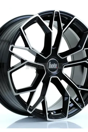 BOLA FLF Alloy Wheel 18x8 5x98 ET40 To 50 72.6mm CB Gloss Black Polish Special Discount