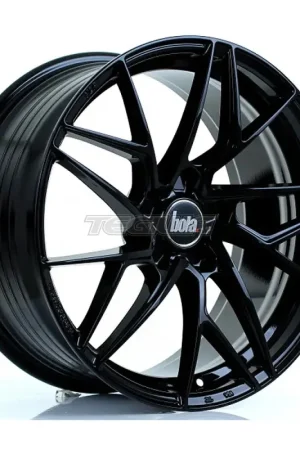 Same Day Shipping BOLA FLR Alloy Wheel 18x8.5 5x100 ET40 To 50 72.6mm CB Gloss Black