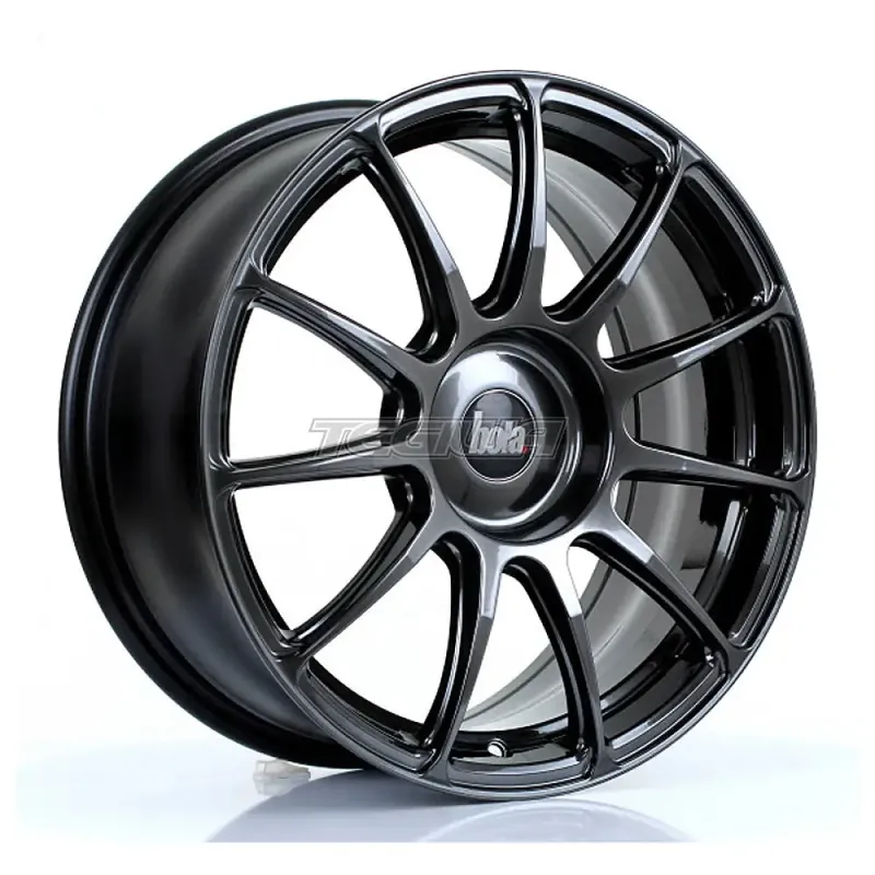 Premium BOLA VST Alloy Wheel 17x7.5 4x108 ET40 To 45 72.6mm CB Hyper Black