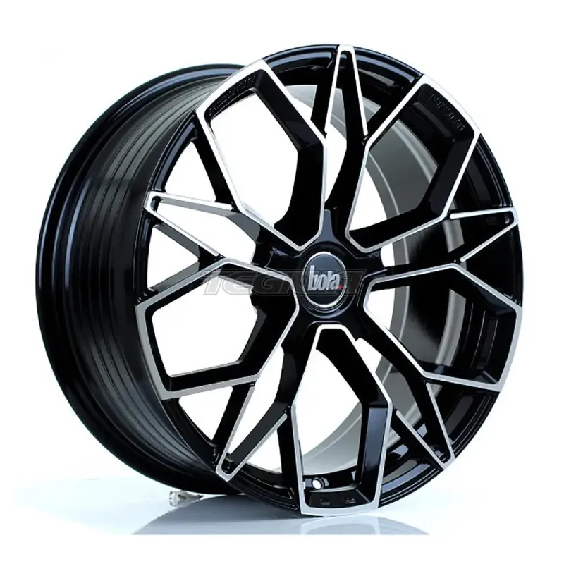 BOLA FLF Alloy Wheel 19x8.5 5x112 ET25 To 50 72.6mm CB Gloss Black Pol Exclusive Offer