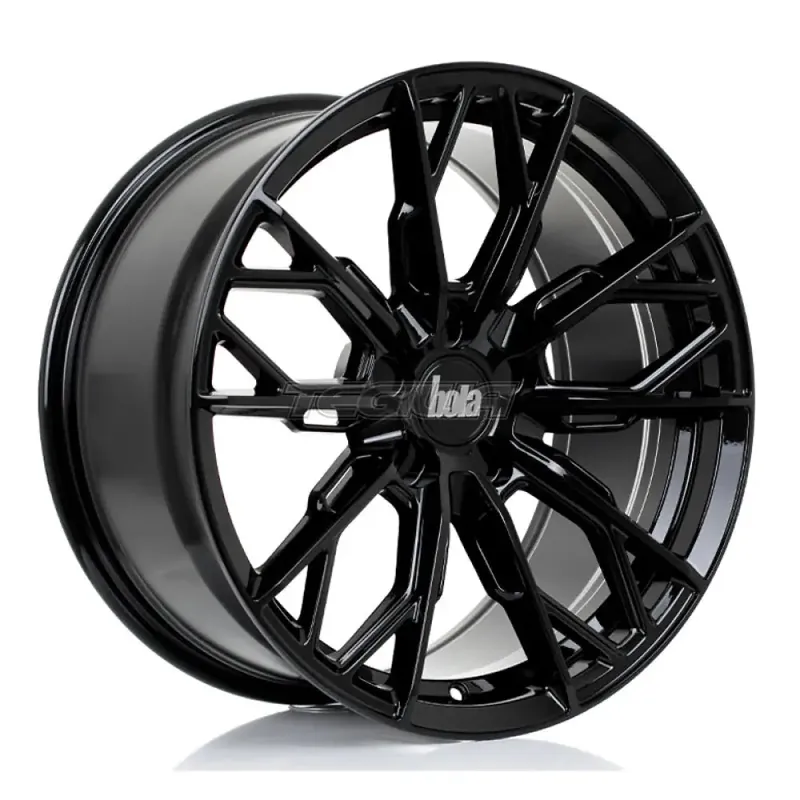 BOLA FLS Alloy Wheel 18x8 5x100 ET25 To 50 72.5mm CB Gloss Black Top Pick