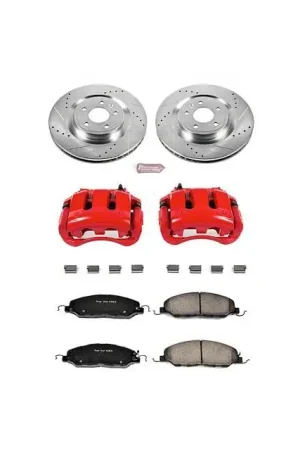 Holiday Sale PowerStop Z23 Evolution Sport Brake Rotor, Pad and Caliper Kit; Front