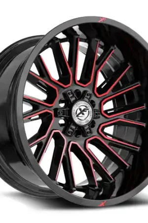 XF Off-Road XF-230 6x135/6x139.7 20x9 +12 Gloss Black & Red Machined Best Price