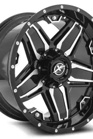 XF Off-Road XF-223 5x127/5x139.7 20x12 -44 Gloss Black & Machined Instant Buy