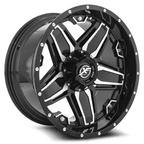 XF Off-Road XF-223 5x127/5x139.7 20x12 -44 Gloss Black & Machined Instant Buy