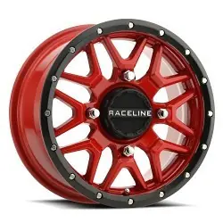 While Supplies Last Raceline A94R Krank 4X110 14x7 10 Red and Black Lip