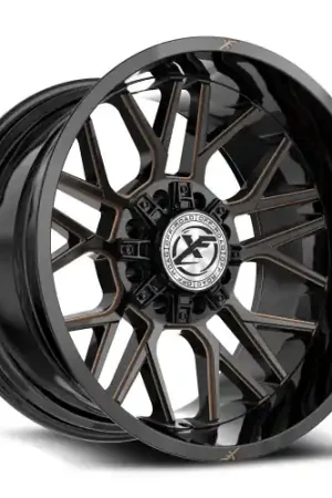 Crafted XF Off-Road XF-235 8x165.1/8x170 20x10 -24 Gloss Black & Bronze Milled