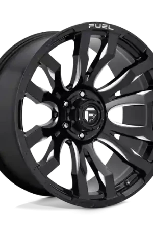 Fuel 1PC D673 BLITZ 8X170 17X9 -12 GLOSS BLACK MILLED Grab Now