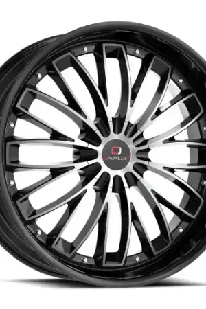 Cavallo CLV-42 5x114.3/5x120 22x8.5 +38 Gloss Black & Machined Fresh Stock