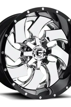 Fuel 2PC D240 CLEAVER 6X135/6X139.7 20X9 +1 CHROME PLATED GLOSS BLACK LIP One Day Deal