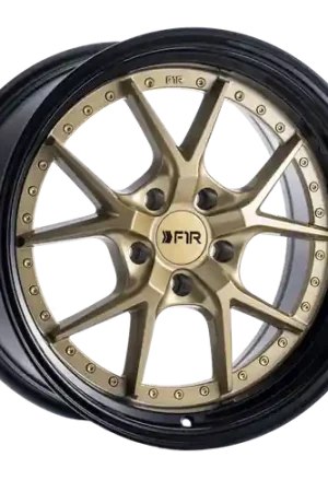 Free Shipping F1R F105 5X114.3 19x10.5 +22 Gold/Black Lip