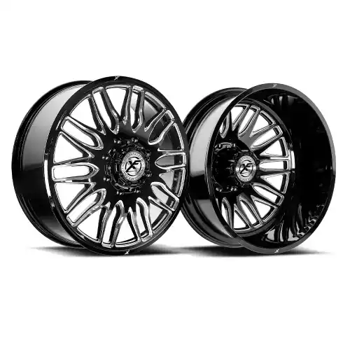 XF Dually XF-240 Dually 8x165.1 20x8.25 +110 Gloss Black & Milled Clearance