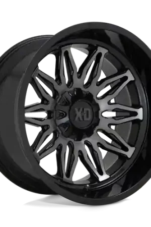 Save Now XD XD859 GUNNER 5X127/5X139.7 22X10 -18 GLOSS BLACK MACHINED WITH GRAY TINT