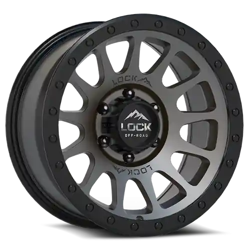 LOCK OFFROAD YOSEMITE 6x135 20x10 -18 Matte Grey W Matte Black Ring Modern