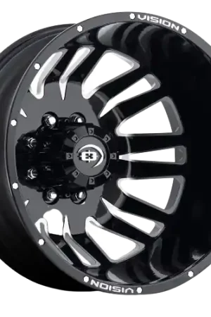 Vision HD 401 Rival 8x210 20x8.25-145 Gloss Black Machined Face Crafted