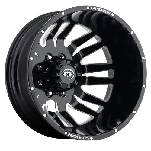 Vision HD 401 Rival 8x210 20x8.25-145 Gloss Black Machined Face Crafted